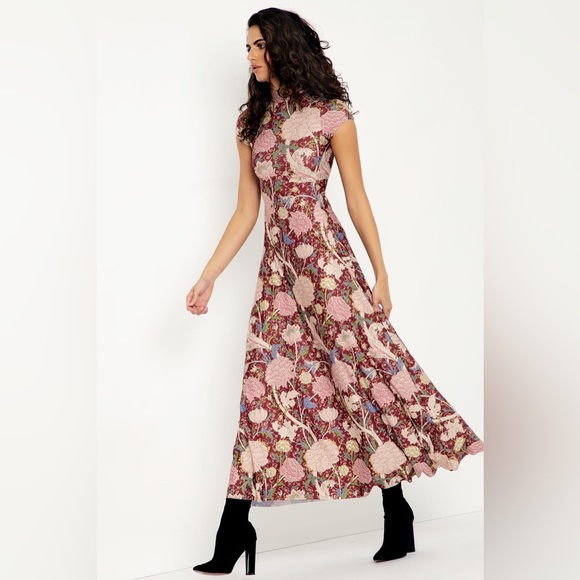 Blackmilk Clothing Rare Peony print MAXI DRESS - LIMITED - Picture 4 of 6